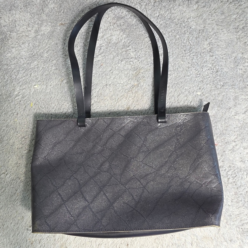 Lamarthe Purse Tote Bag Purple Textured Leather Shoulder Bag‎ lagenlook